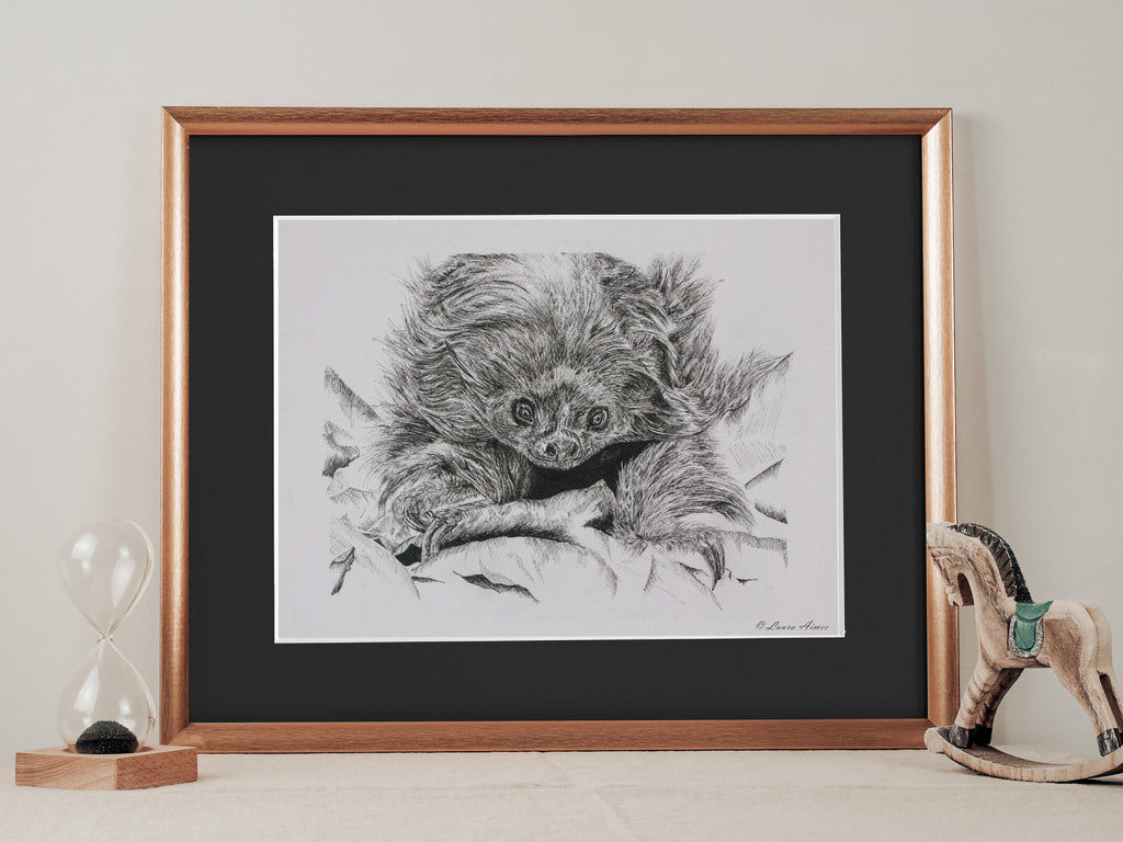 Sloth Fineliner Pen Drawing