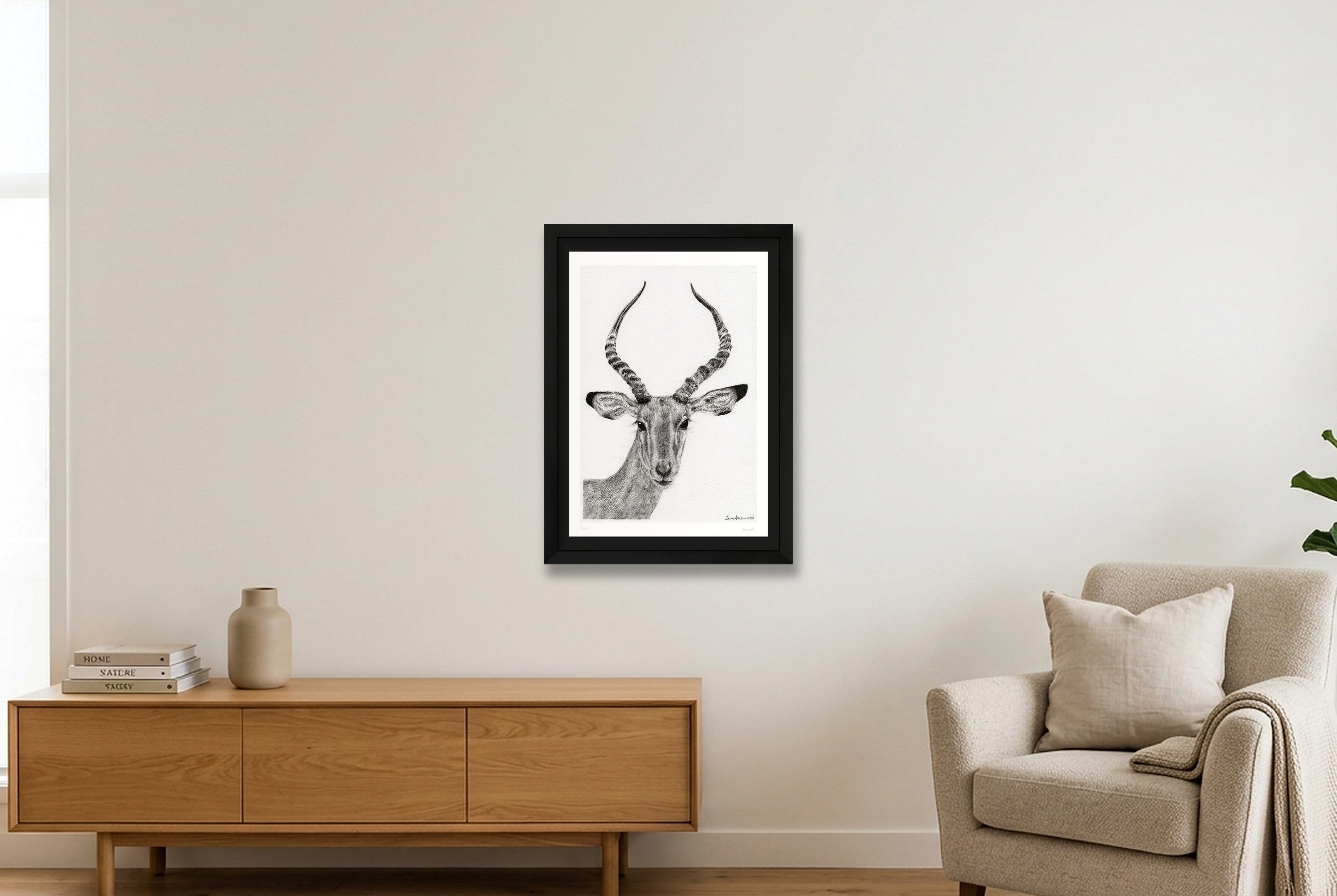 Impalla Giclee Print — A3 (30×42cm, 12×17") Black Frame