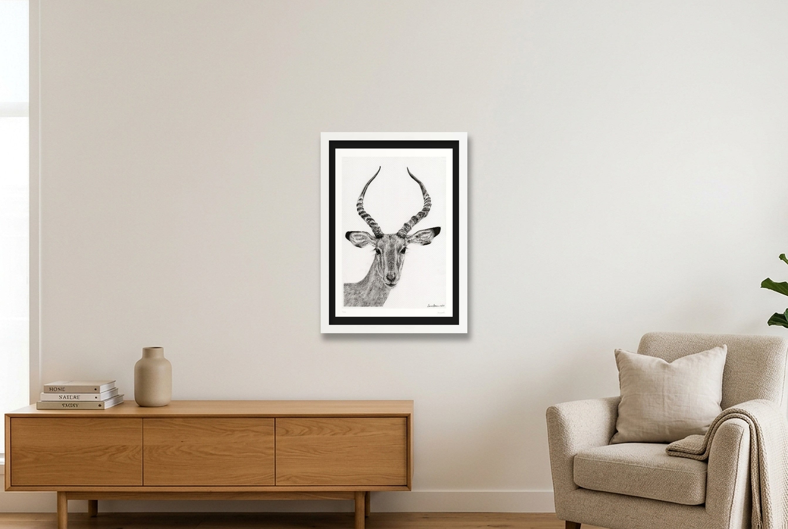 Impalla Print — A3 (30×42cm, 12×17") White Frame