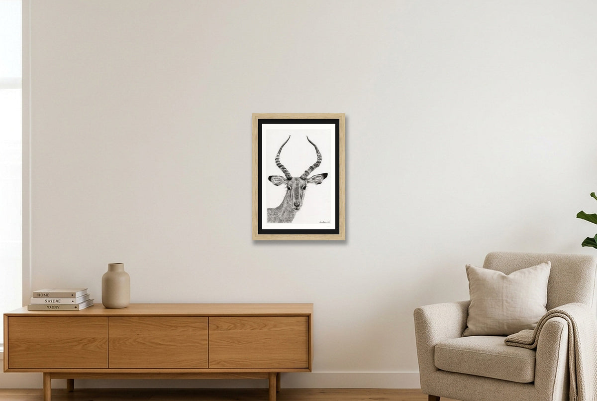Impalla Print — A4 (21×30cm, 8×12") Oak Frame