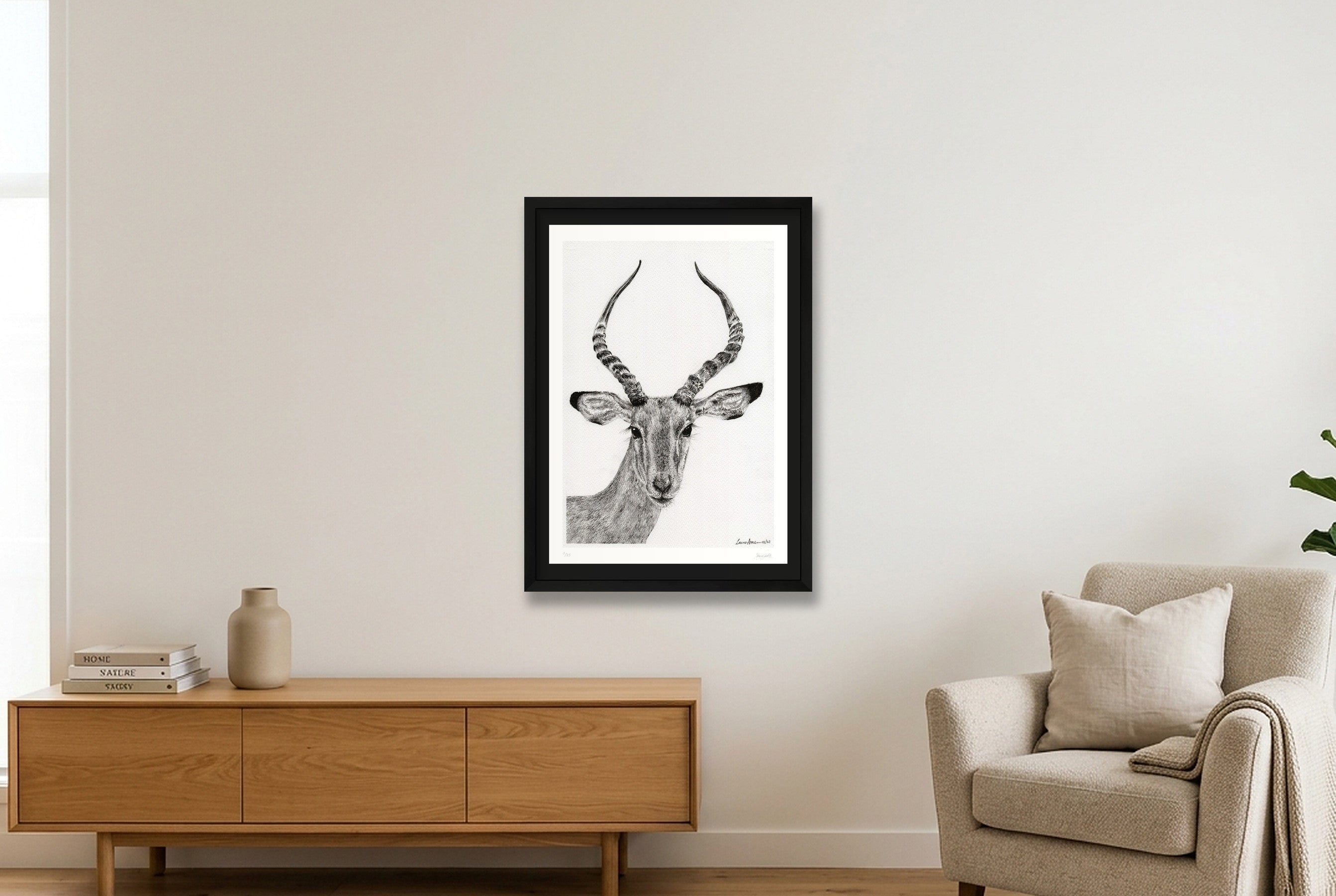 Impalla Print — 42×59cm, 17×23" Black Frame