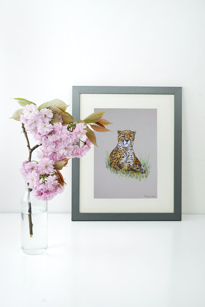 Cheetah Watercolour Painting