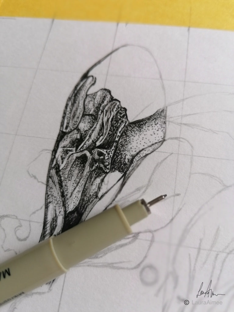 Bumble-Bee Fineliner Pen Drawing (2/3)